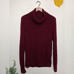 Banana Republic | Maroon Cable-Knit Sweater